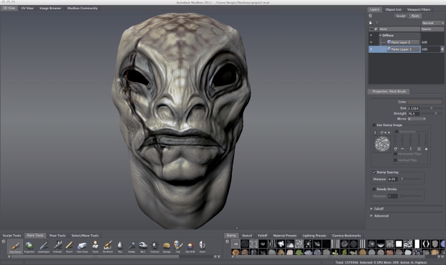 Mudbox Modeling Alien